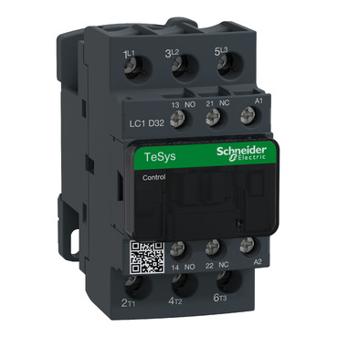 SCHNEIDER TeSys D contactor - 3P(3 NO) - AC-3 - <= 440 V 32 A - 220 V AC coil (LC1D32M7)