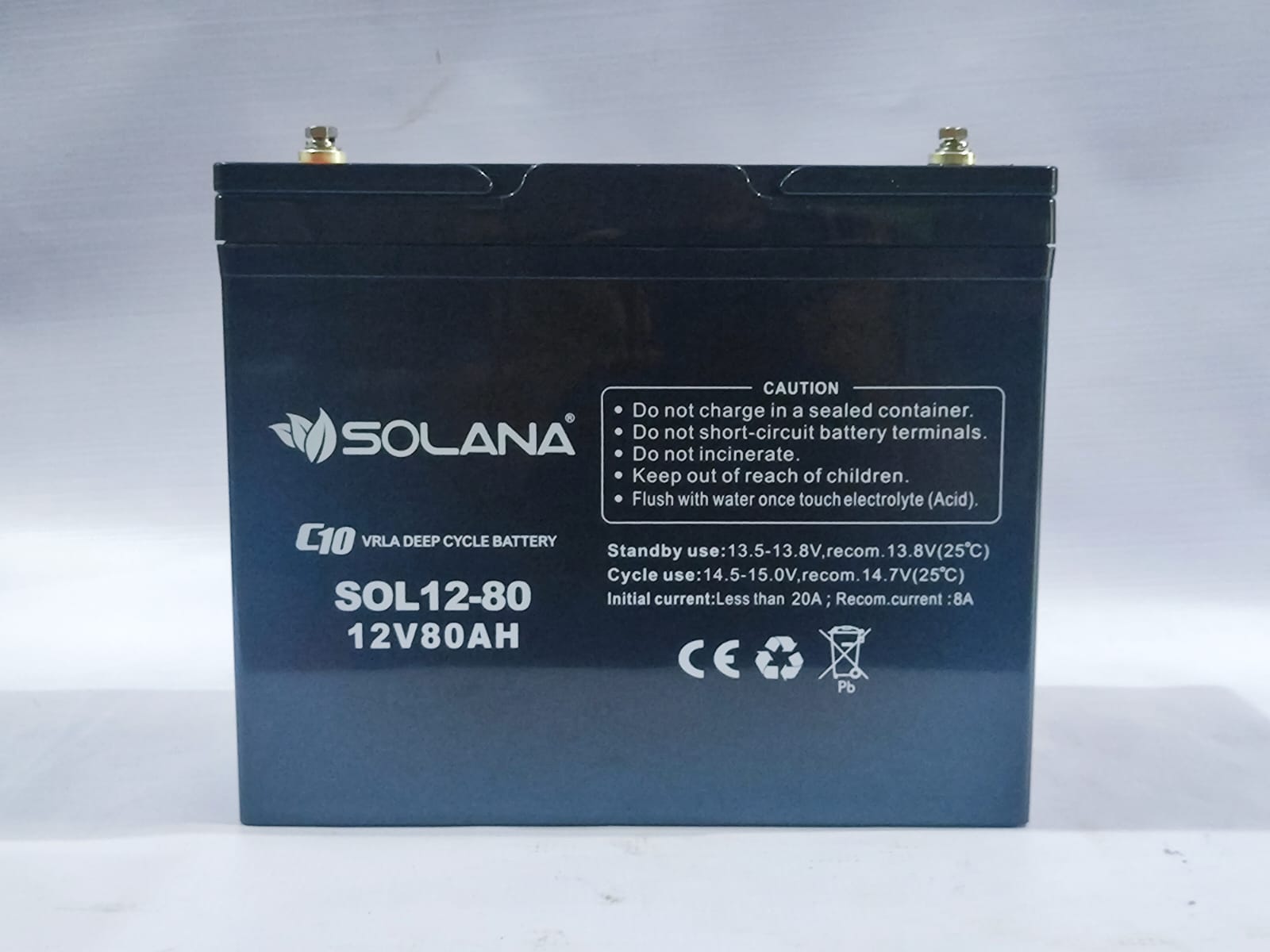 Solana SOL12-80 12V80AH Battery Solana SOL12-80 12V80AH - Gambar 1