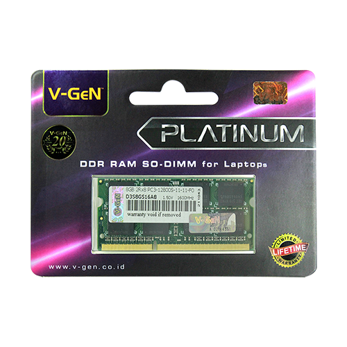 RAM DDR3 SODIMM PC12800/1600MHz 8GB V-GEN