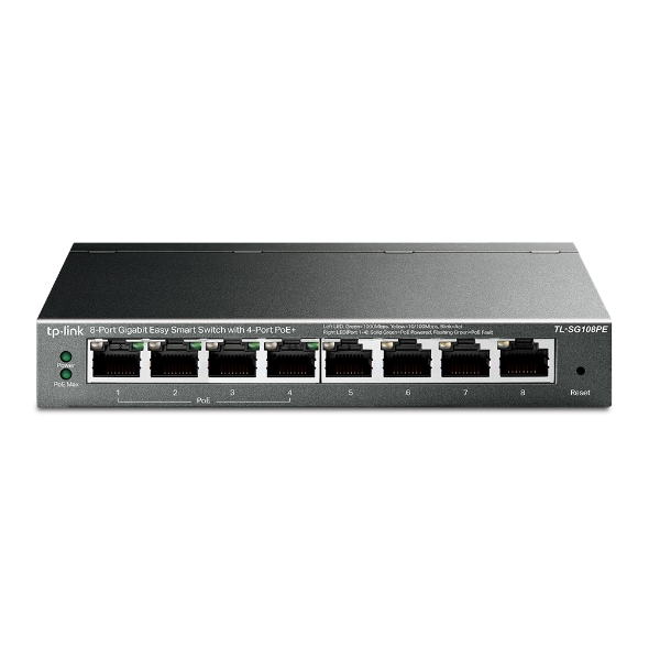 Omada 8-Port Gigabit Easy Smart Switch with 4-Port PoE+ (TL-SG108PE)