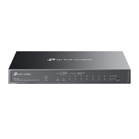 Omada 10-Port Gigabit Easy Managed Switch with 8-Port PoE+ (ES210GMP)