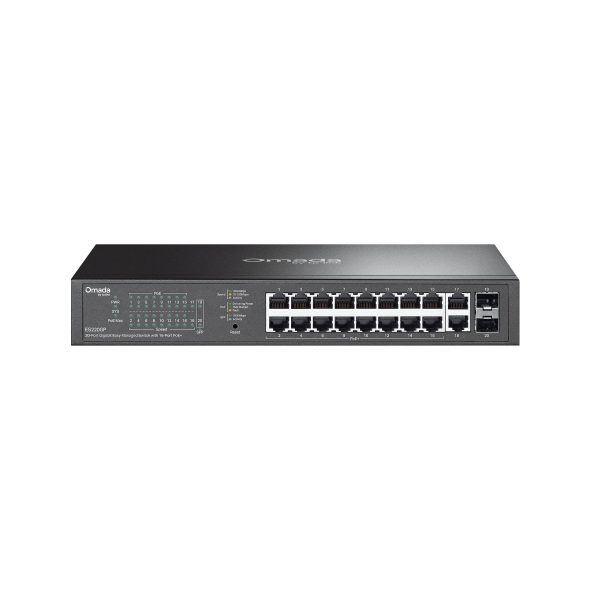 Omada 20-Port Gigabit Easy Managed Switch with 16-Port PoE+ (ES220GP)