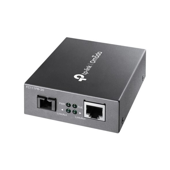 Omada 10/100Mbps WDM Media Converter with 1-Port PoE (FC111PB-20)