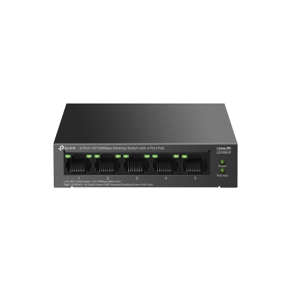 Omada 5-Port 10/100Mbps Desktop Switch with 4-Port PoE (LS105LP)