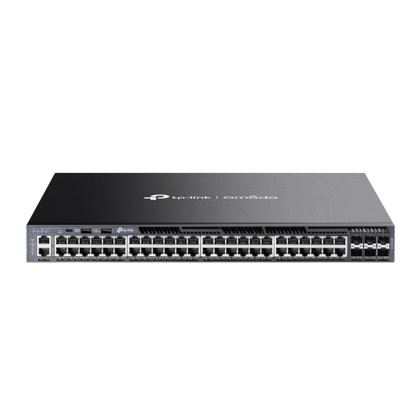 Omada 48-Port Gigabit Stackable L3 Managed PoE+ Switch with 6 10G Slots (SG6654XHP)