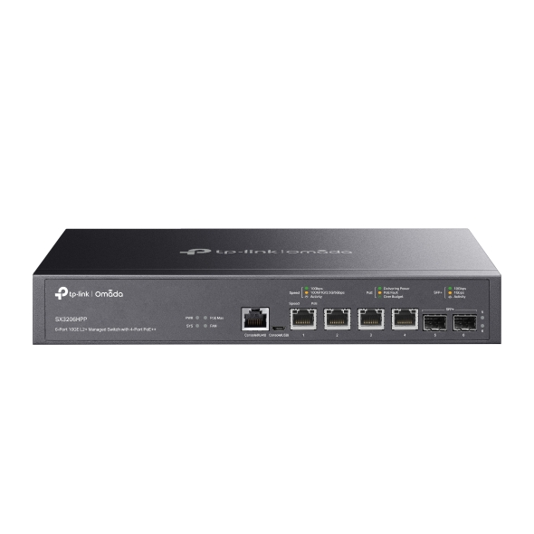 Omada 6-Port 10GE L2+ Managed Switch with 4-Port PoE++ (SX3206HPP)