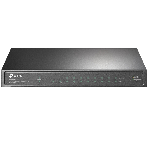 Omada 10-Port Gigabit Desktop Switch with 8-Port PoE+(TL-SG1210P)