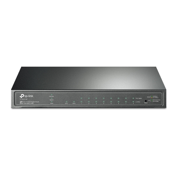 Omada JetStream 8-Port Gigabit Smart PoE+ Switch with 2 SFP Slots (SG2210P)